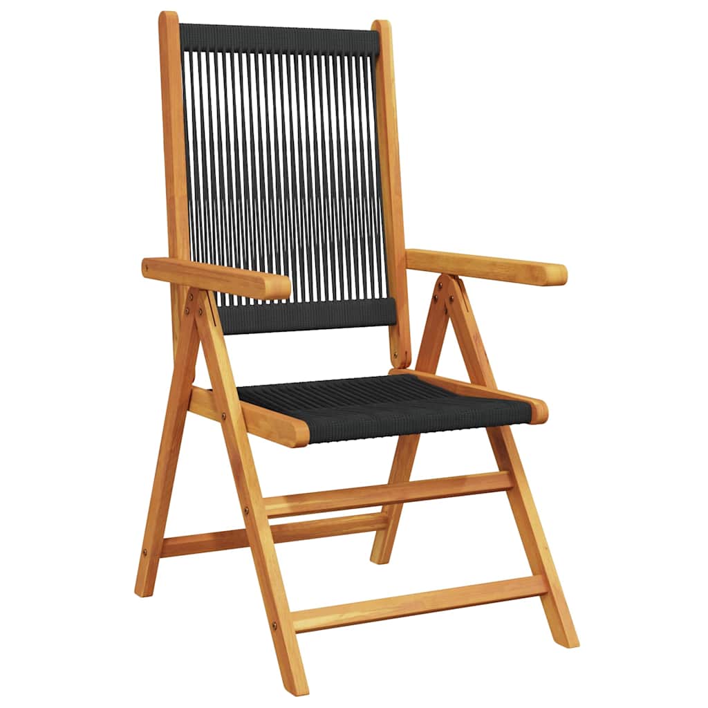 Garden Dining Set | Black | Solid Acacia wood | Medium