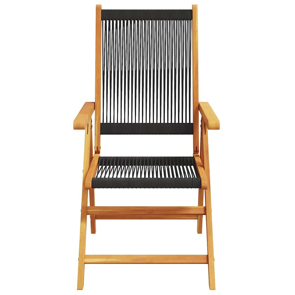 Garden Dining Set | Black | Solid Acacia wood | Medium