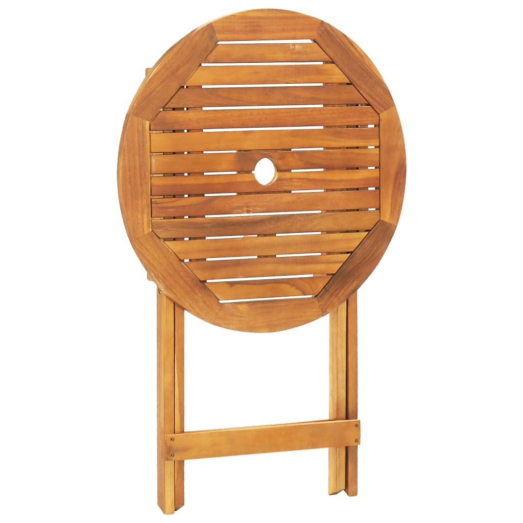 Bistro Set | Grey | Solid acacia wood | Compact |  Foldable  | Bistro Set