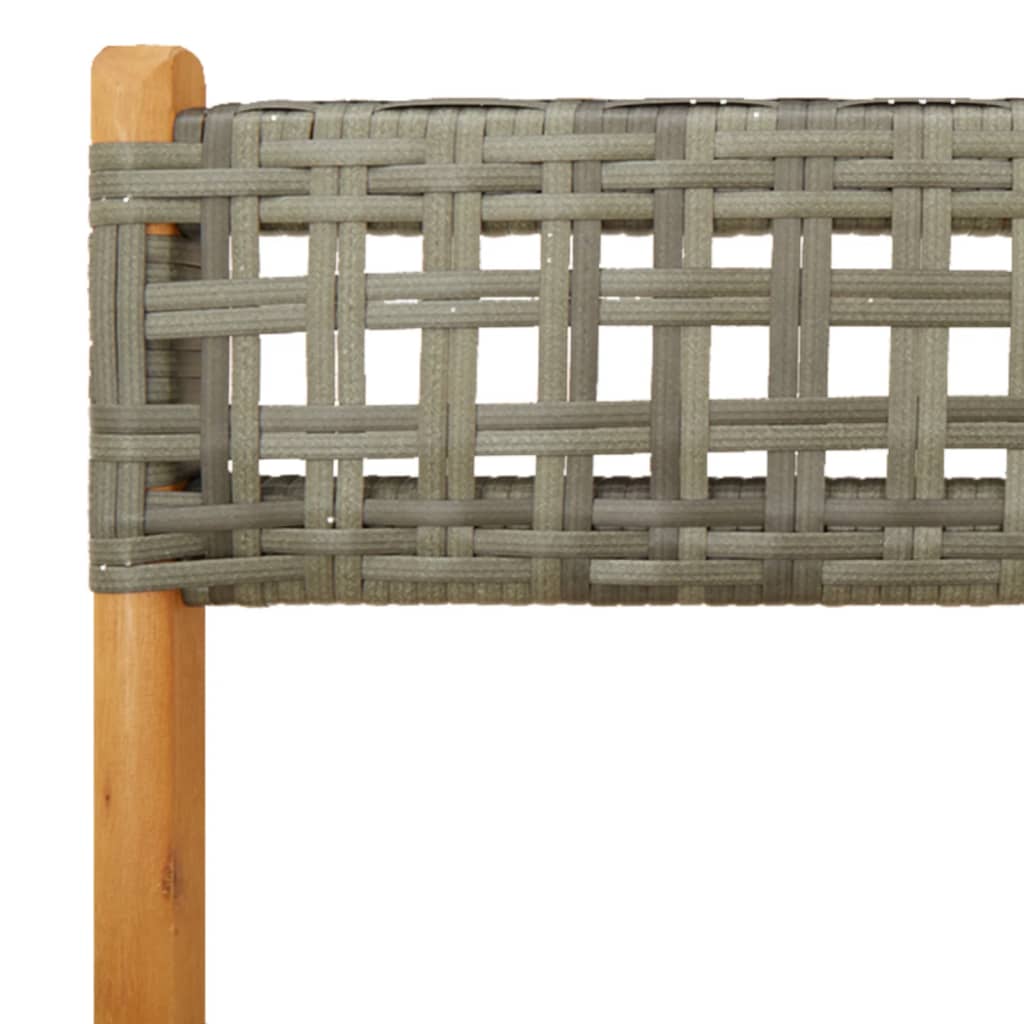 Bistro Set | Grey | Solid acacia wood with oil finish, PE rattan | Medium