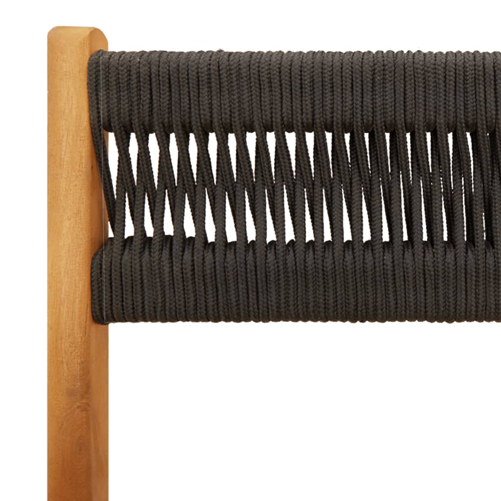Bistro Set | Black | Solid acacia wood, Polypropylene | Medium | Foldable