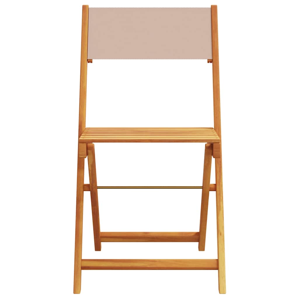 Bistro Set | Taupe | Solid Acacia Wood, Polyester | Medium | Foldable