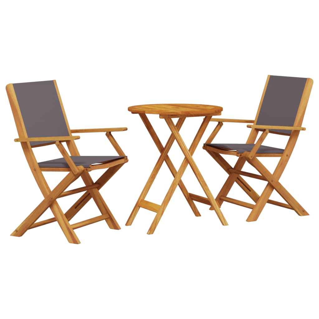 Bistro Set | Anthracite | Solid acacia wood, polyester fabric | Small