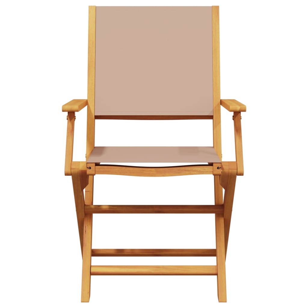 Bistro Set | Taupe | Solid Acacia wood, 100% Polyester Fabric | Compact