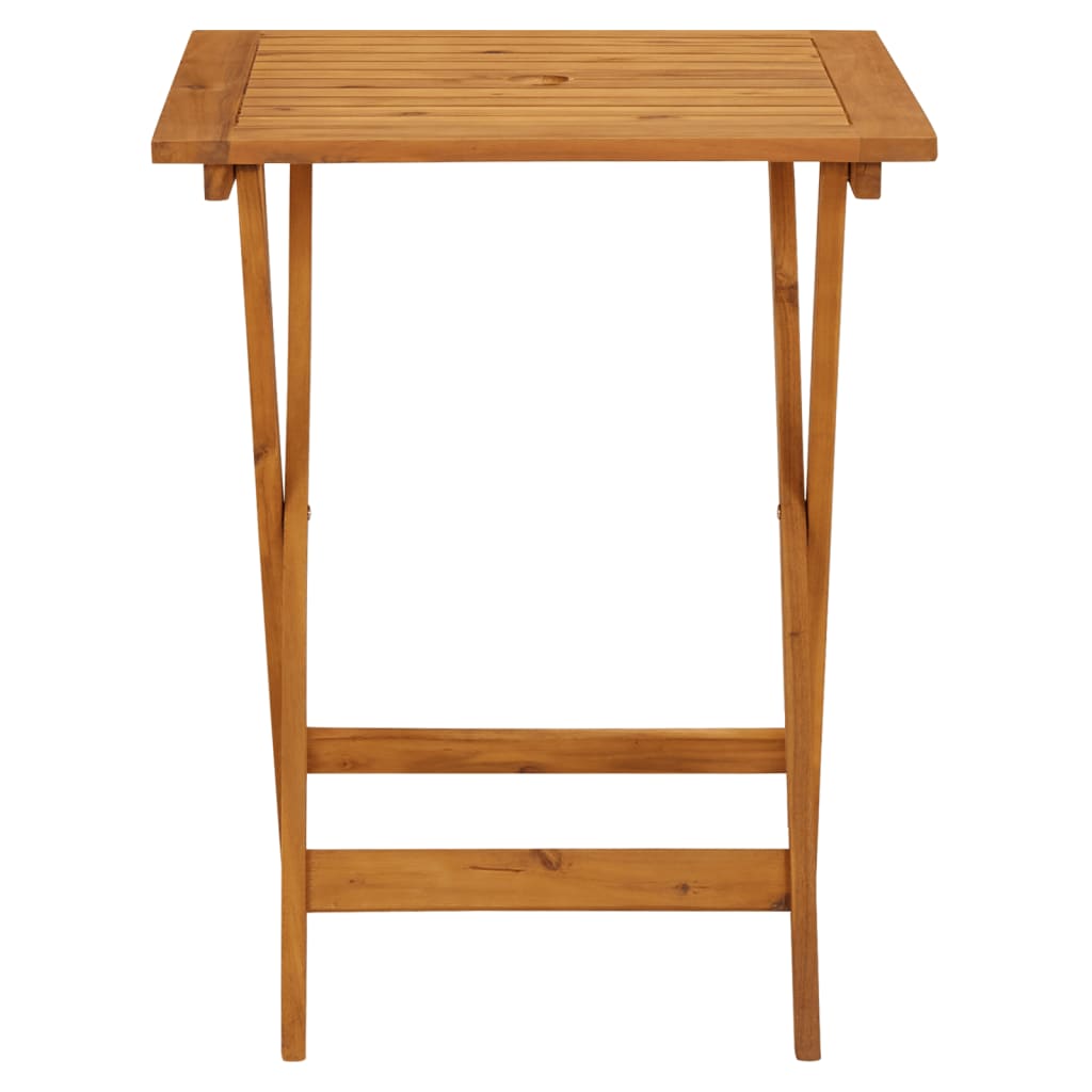 Bistro Set | Cream White | Solid Acacia Wood | 2-Seater | Foldable