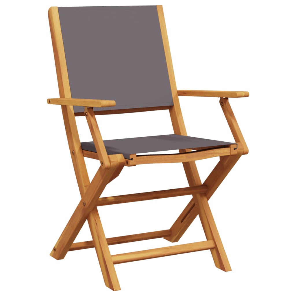 Bistro Set | Anthracite | Solid Acacia wood, 100% polyester fabric