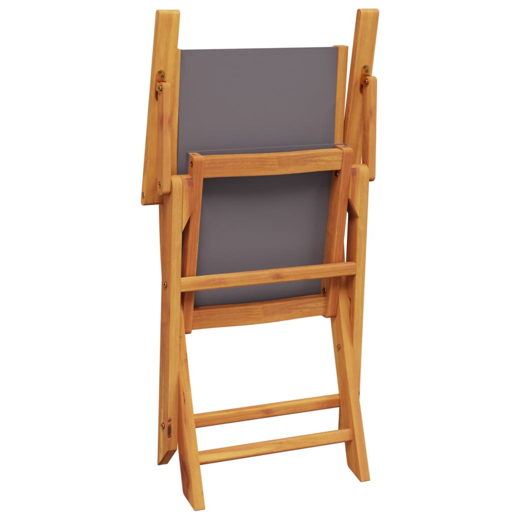 Bistro Set | Anthracite | Solid Acacia wood, 100% polyester fabric