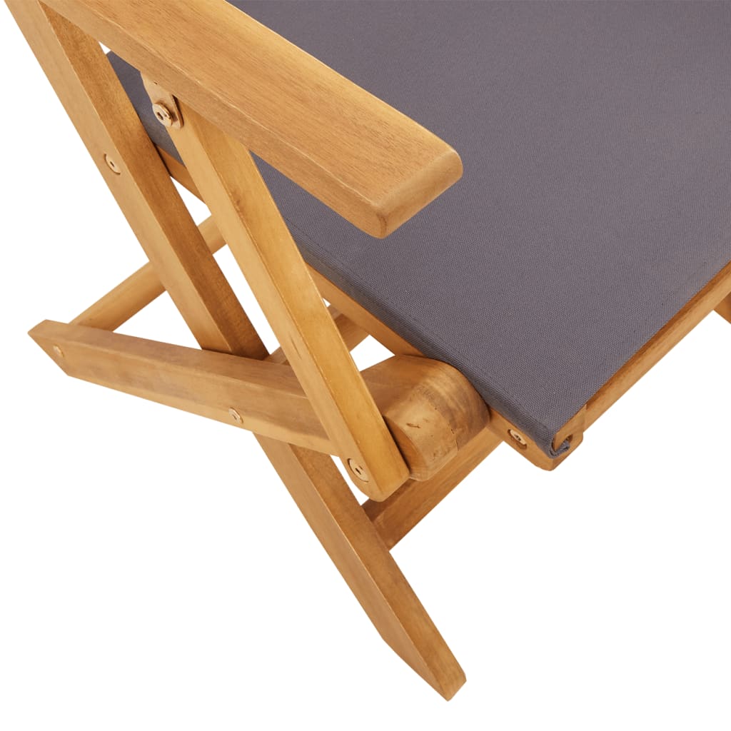 Bistro Set | Anthracite | Solid Acacia wood, 100% polyester fabric