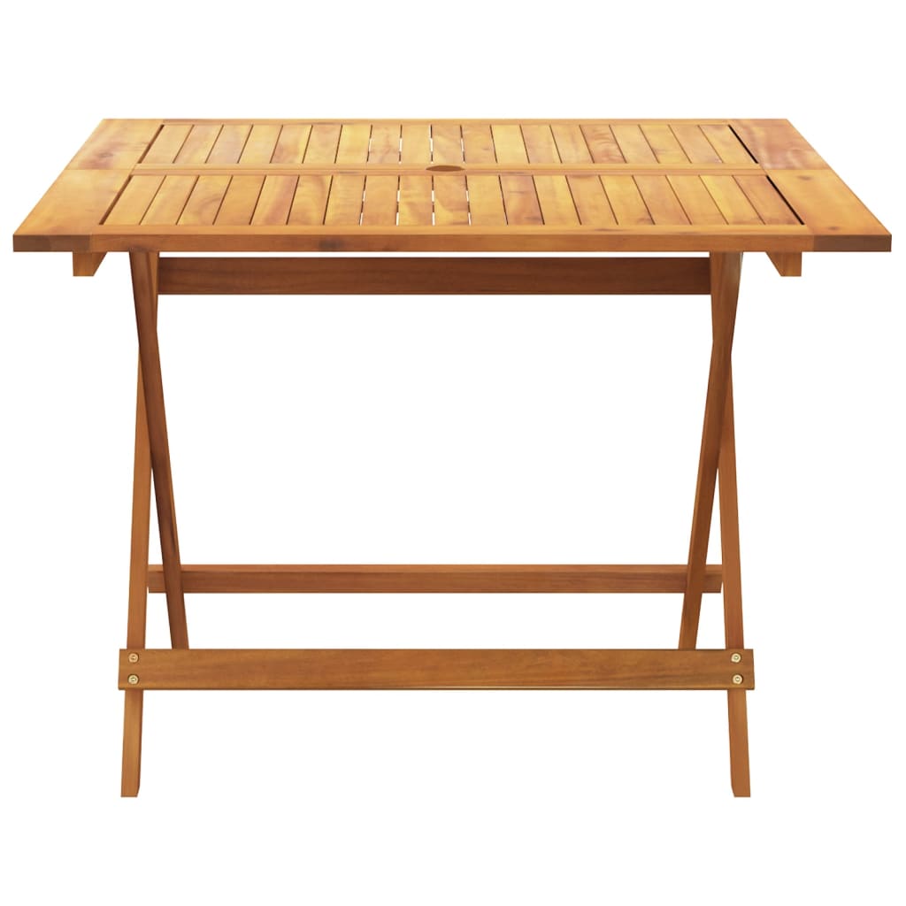 5 Piece Garden Dining Set Taupe Fabric and Solid Wood