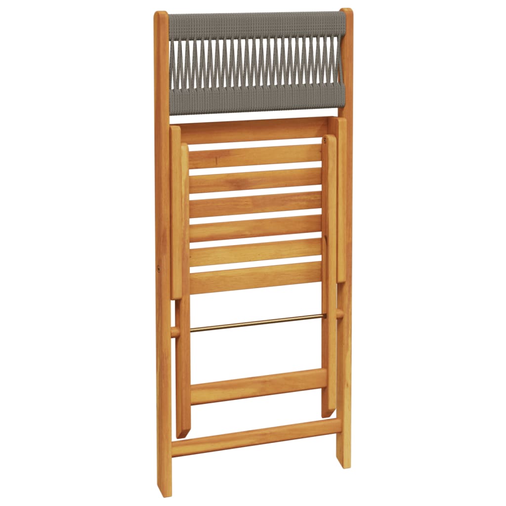 Bistro Set | Grey | Solid acacia wood and polypropylene | Medium