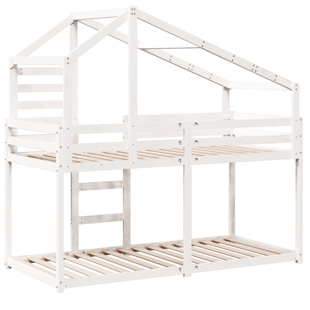 vidaXL Bunk Bed without Mattress White 90x200 cm Solid Wood Pine