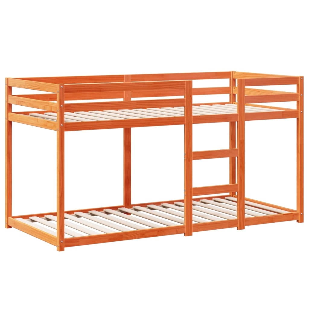 Bunk Bed without Mattress Wax Brown 90x190 cm Single Solid Wood Pine