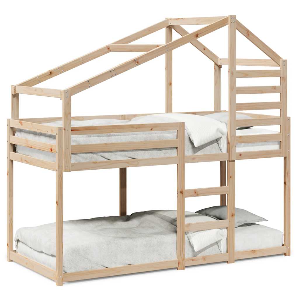 Bunk Bed without Mattress 90x200 cm Solid Wood Pine