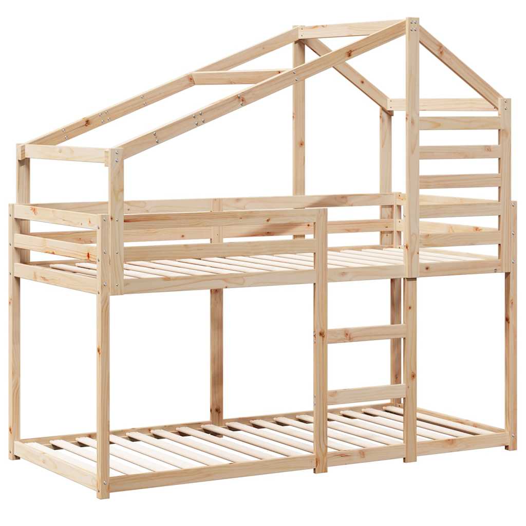 Bunk Bed without Mattress 90x200 cm Solid Wood Pine