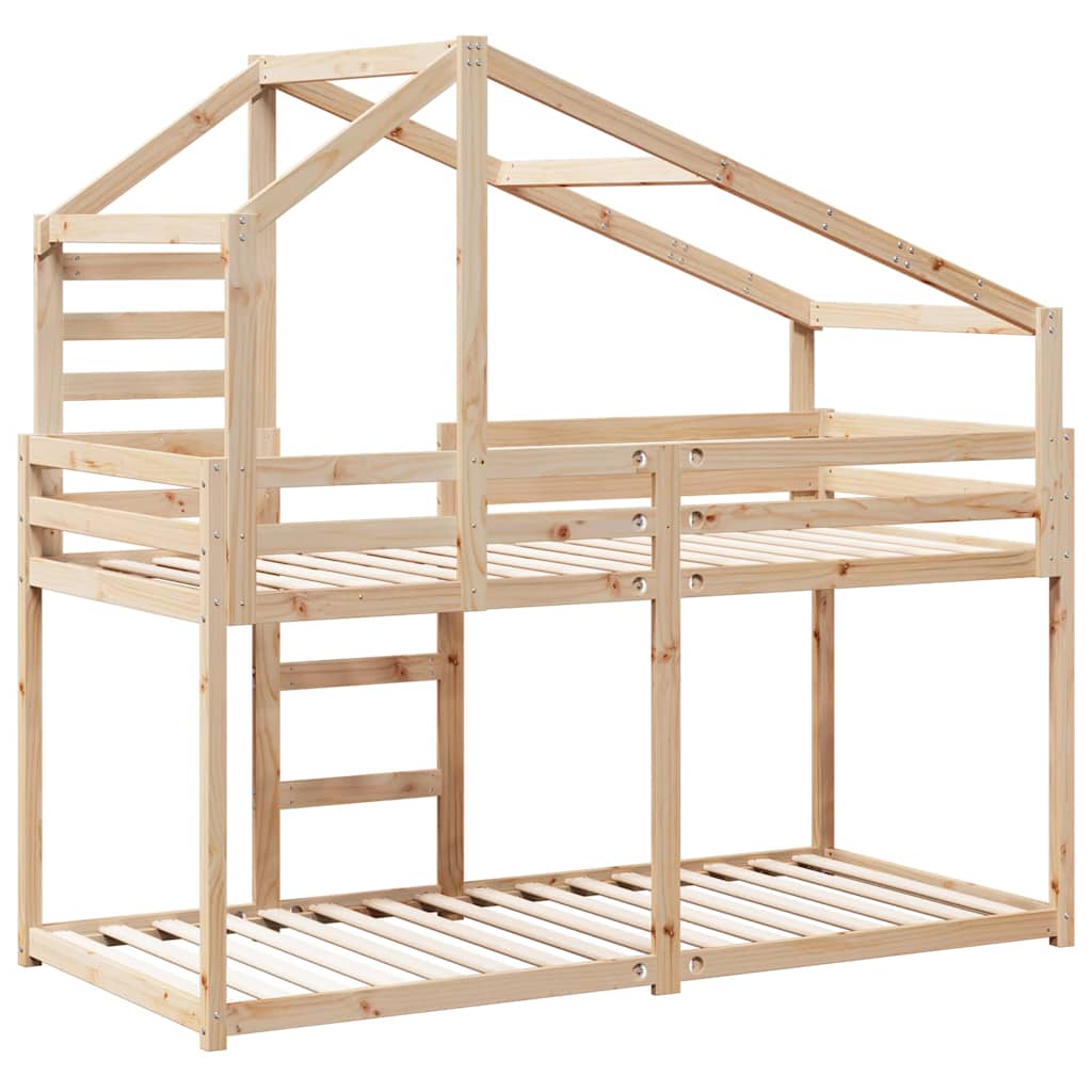 Bunk Bed without Mattress 90x200 cm Solid Wood Pine