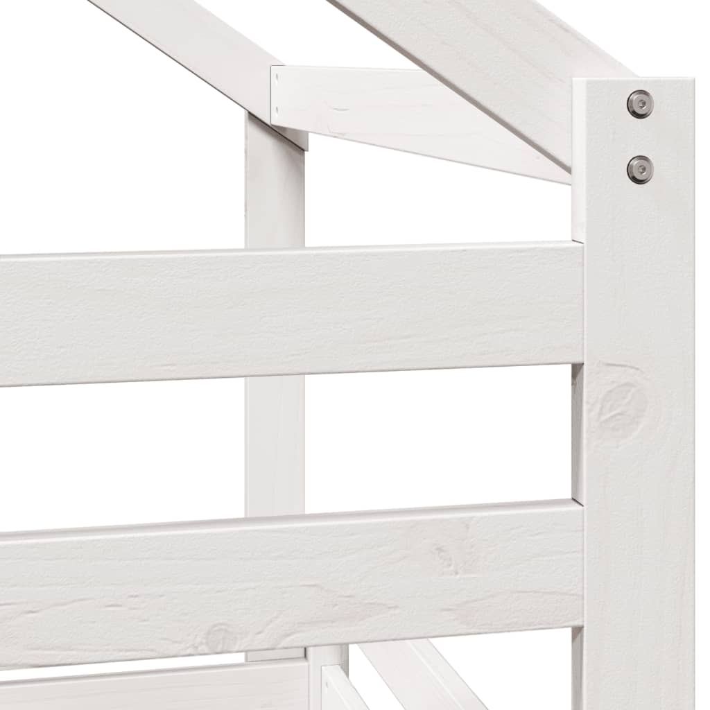 Bunk Bed without Mattress White 90x200 cm Solid Wood Pine