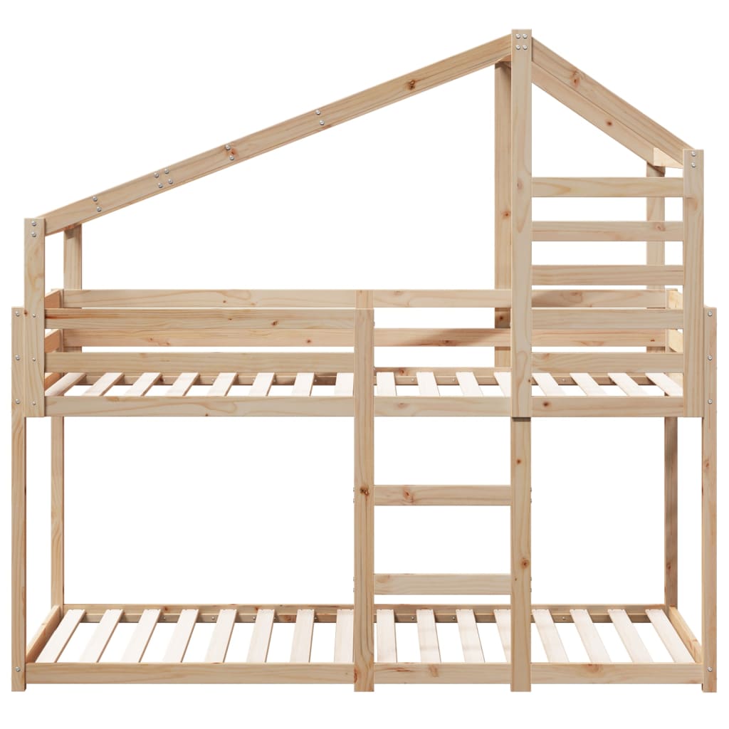 Bunk Bed without Mattress 90x190 cm Single Solid Wood Pine