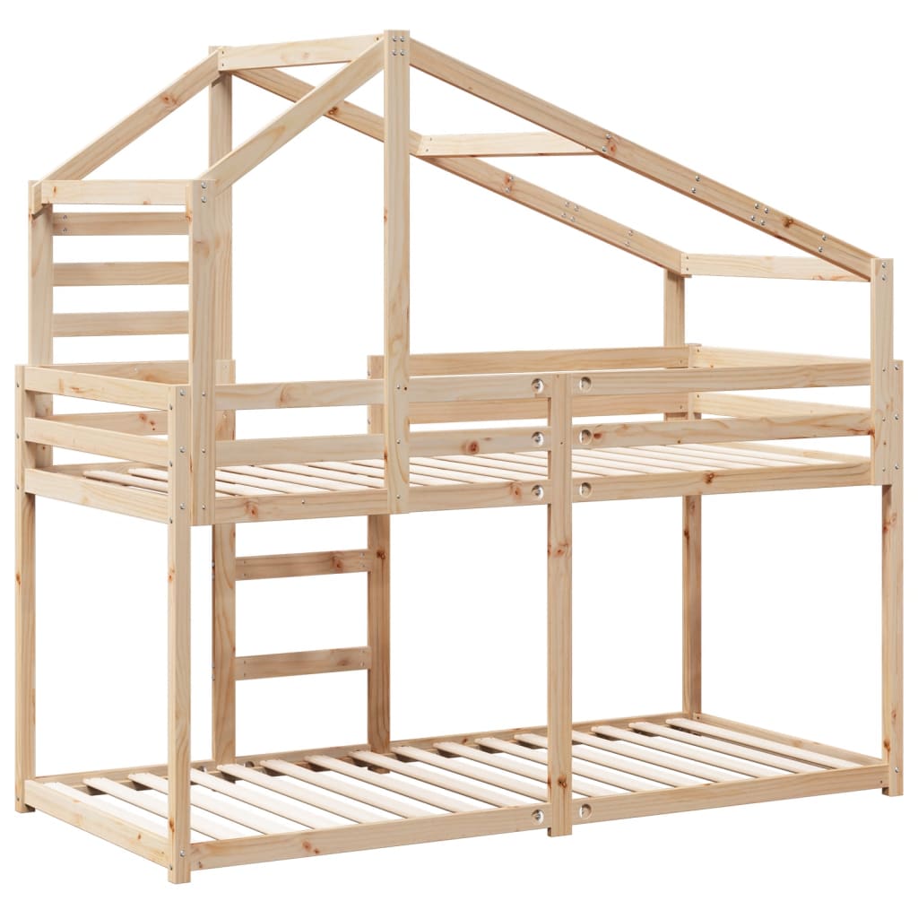 Bunk Bed without Mattress 90x190 cm Single Solid Wood Pine