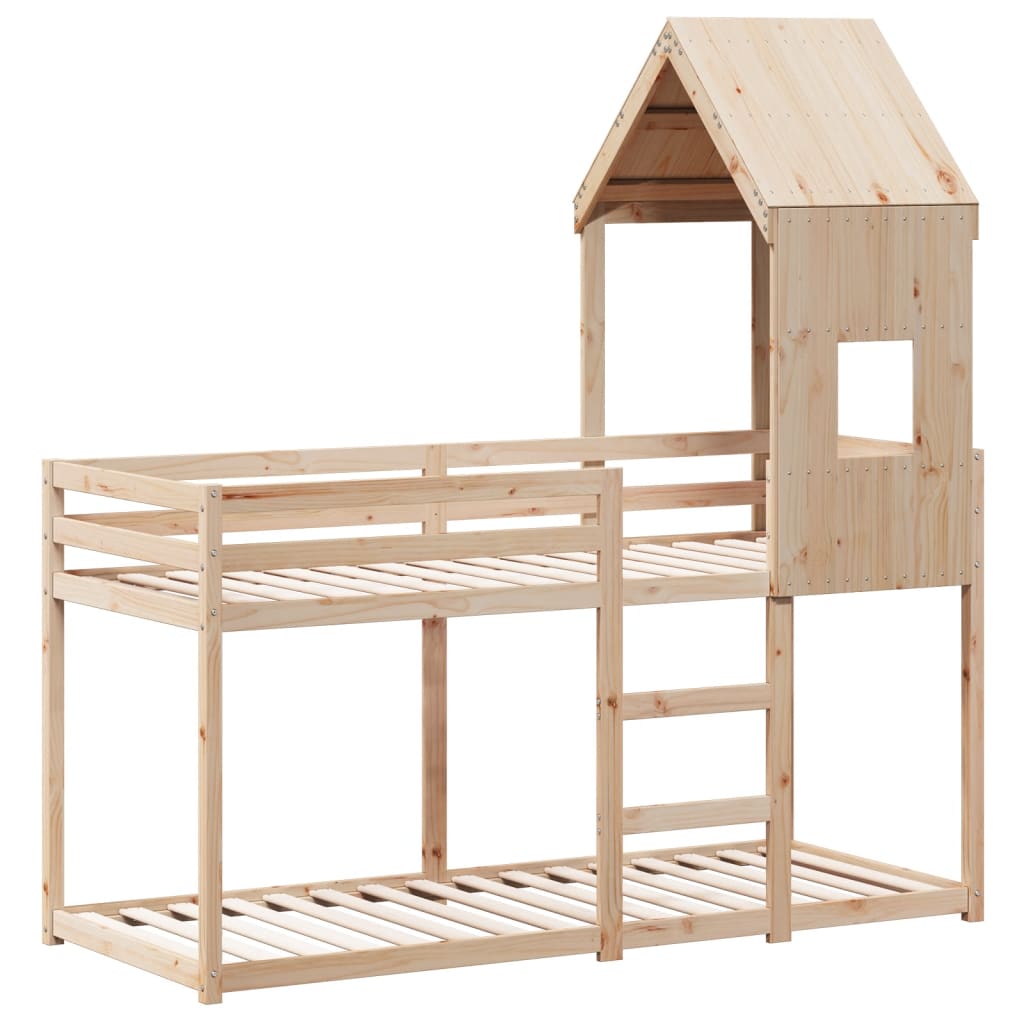 vidaXL Bunk Bed without Mattress 90x200 cm Solid Wood Pine