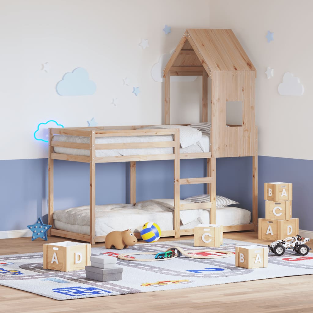 vidaXL Bunk Bed without Mattress 90x200 cm Solid Wood Pine