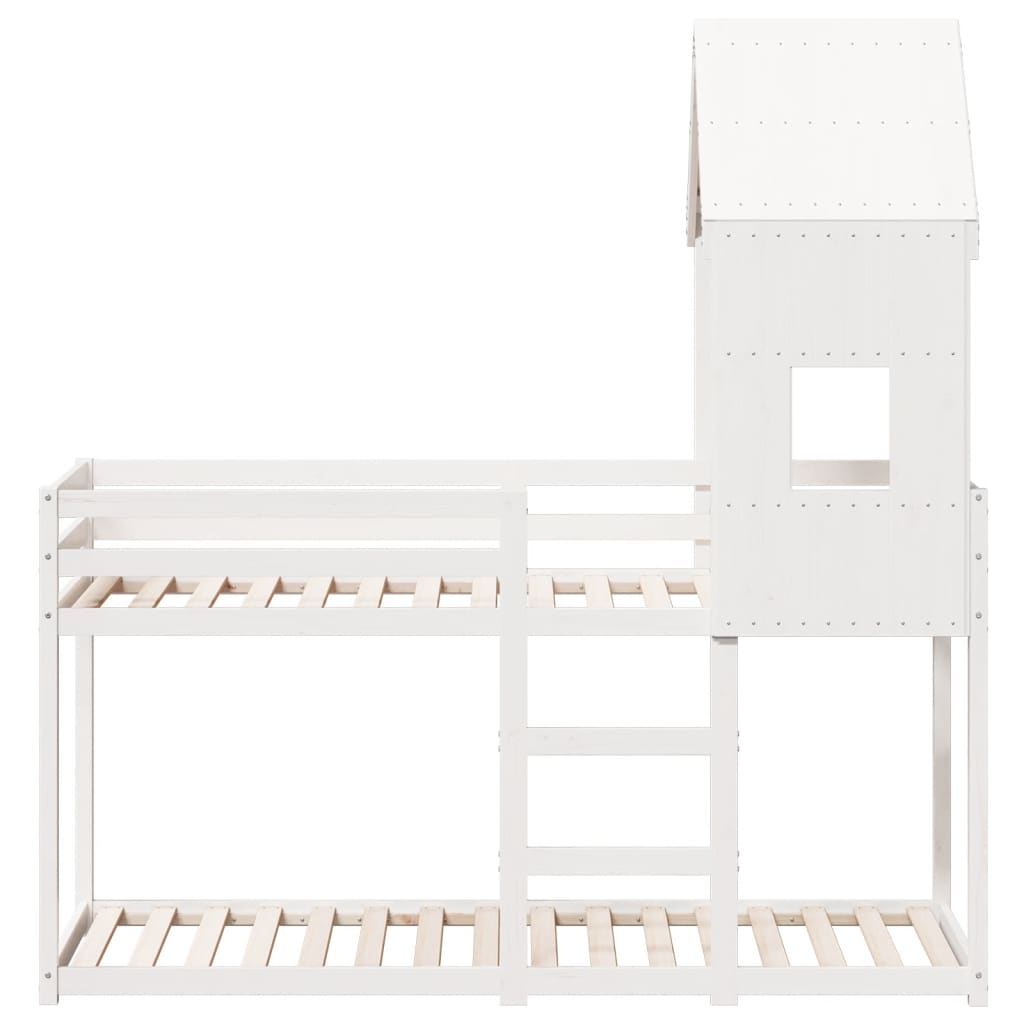 vidaXL Bunk Bed without Mattress White 90x200 cm Solid Wood Pine