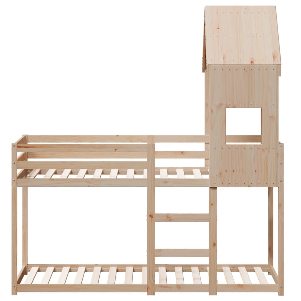 vidaXL Bunk Bed without Mattress 90x190 cm Single Solid Wood Pine