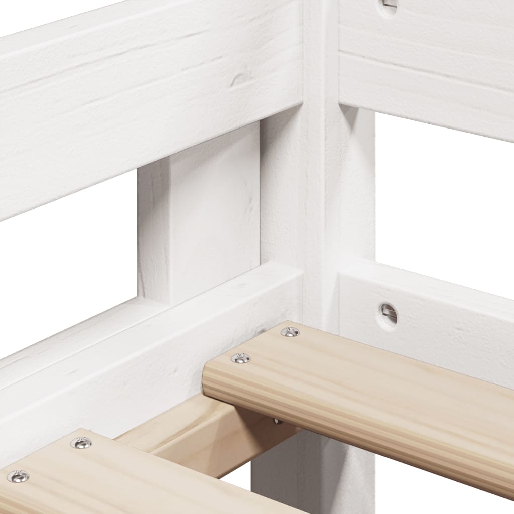 vidaXL Bunk Bed without Mattress White 90x190 cm Single Solid Wood Pine