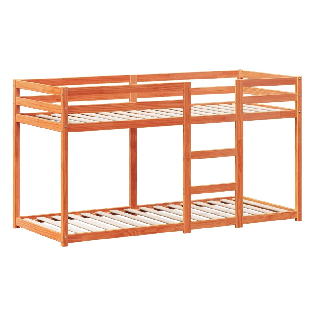Bunk Bed without Mattress Wax Brown 90x190 cm Single Solid Wood Pine