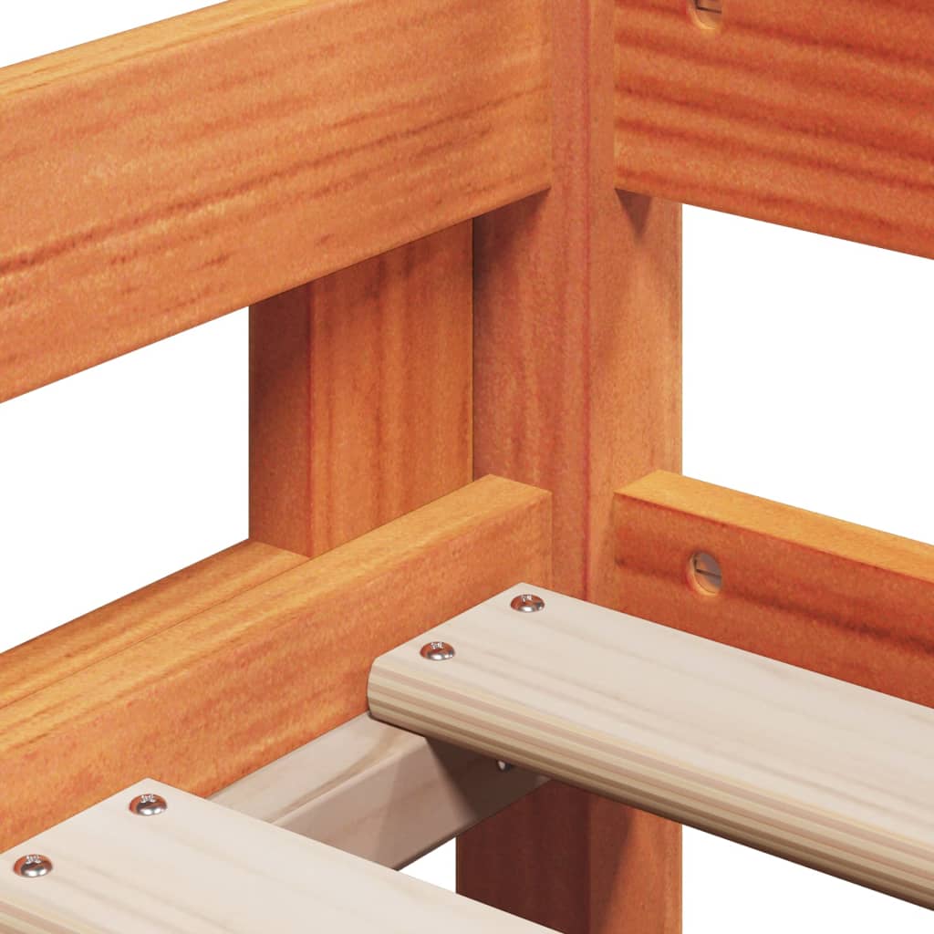Bunk Bed without Mattress Wax Brown 90x190 cm Single Solid Wood Pine
