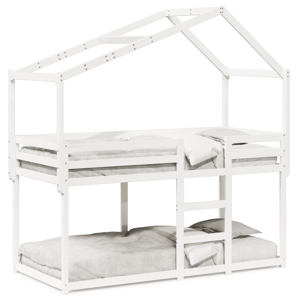 vidaXL Bunk Bed without Mattress White 90x200 cm Solid Wood Pine