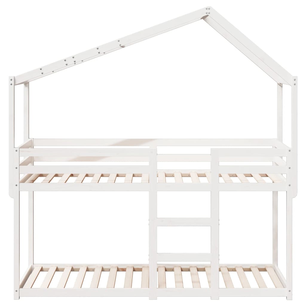 vidaXL Bunk Bed without Mattress White 90x200 cm Solid Wood Pine