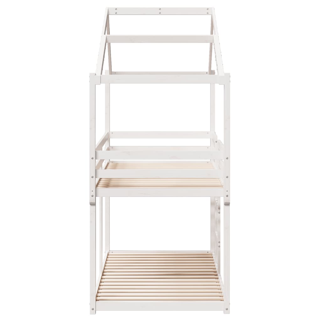 vidaXL Bunk Bed without Mattress White 90x200 cm Solid Wood Pine