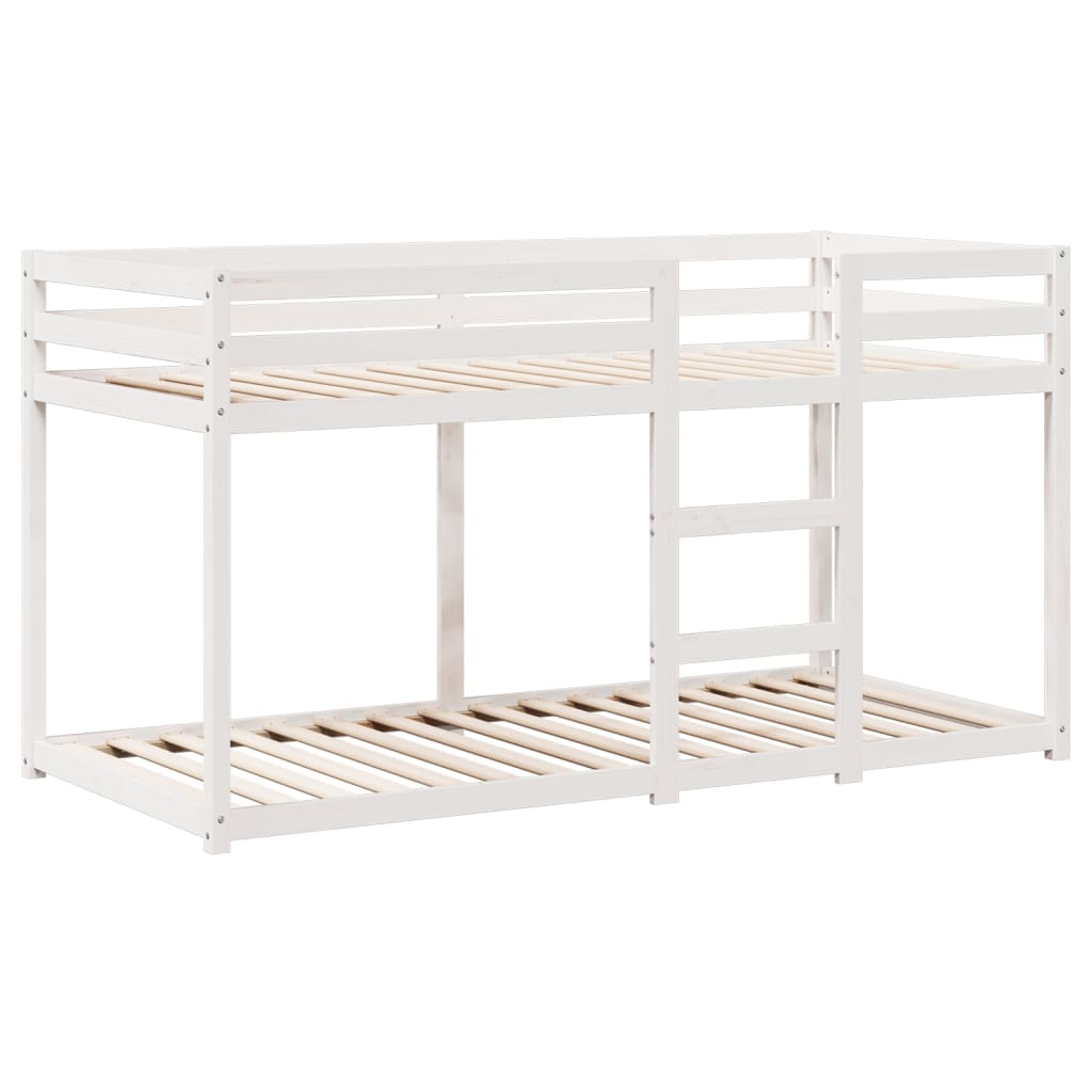 vidaXL Bunk Bed without Mattress White 90x190 cm Single Solid Wood Pine