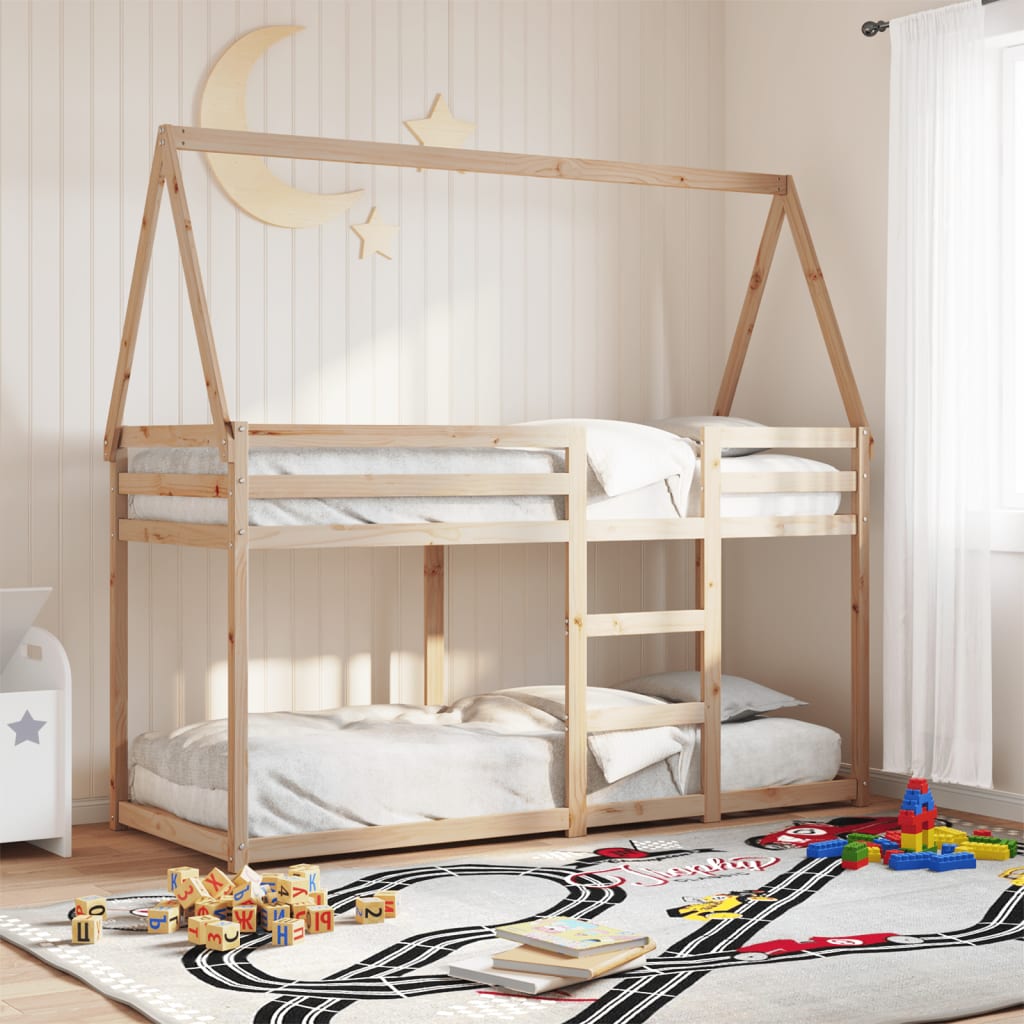 vidaXL Bunk Bed without Mattress 90x200 cm Solid Wood Pine