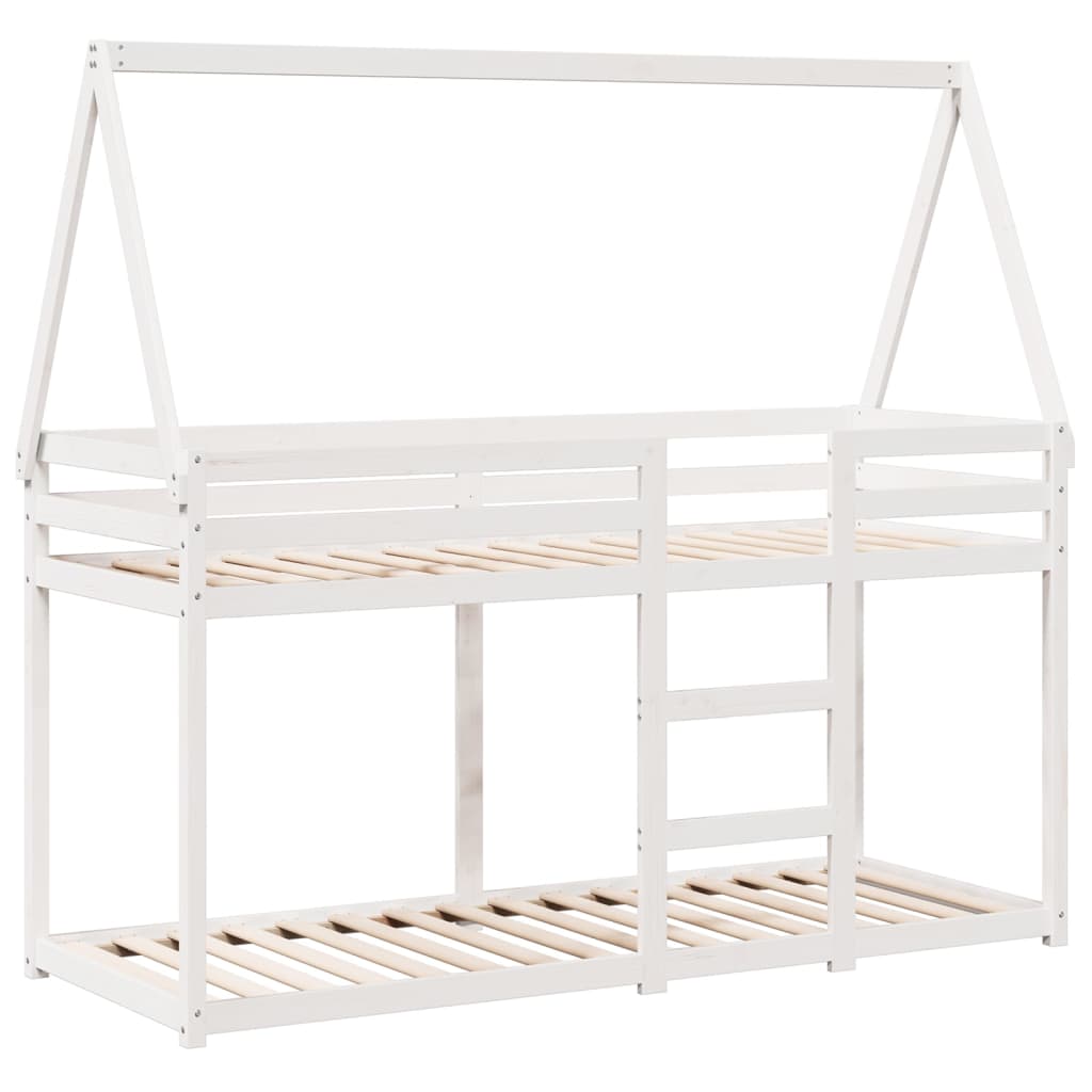 vidaXL Bunk Bed without Mattress White 90x200 cm Solid Wood Pine