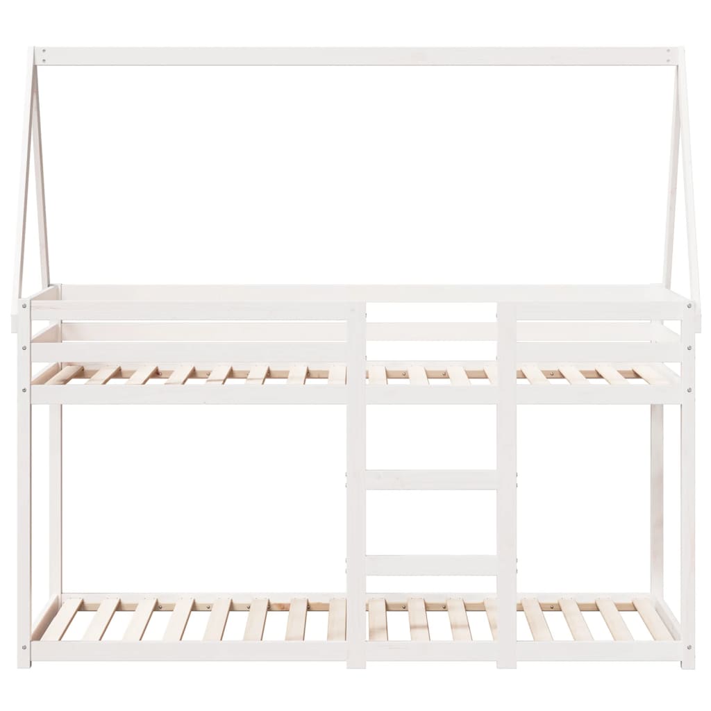 vidaXL Bunk Bed without Mattress White 90x200 cm Solid Wood Pine