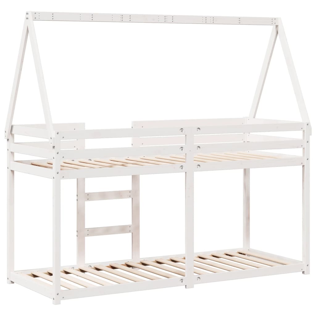 vidaXL Bunk Bed without Mattress White 90x200 cm Solid Wood Pine