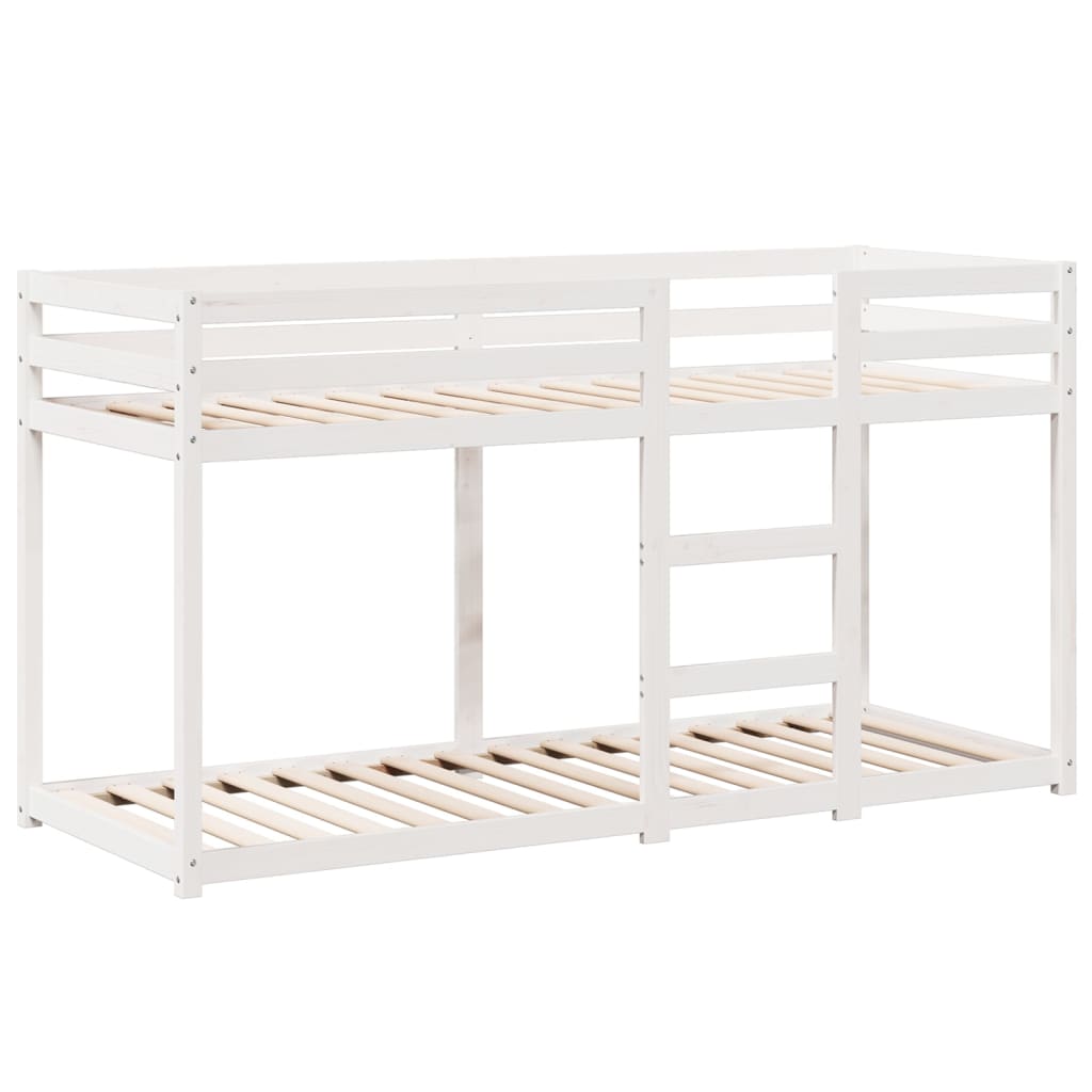 vidaXL Bunk Bed without Mattress White 90x190 cm Single Solid Wood Pine