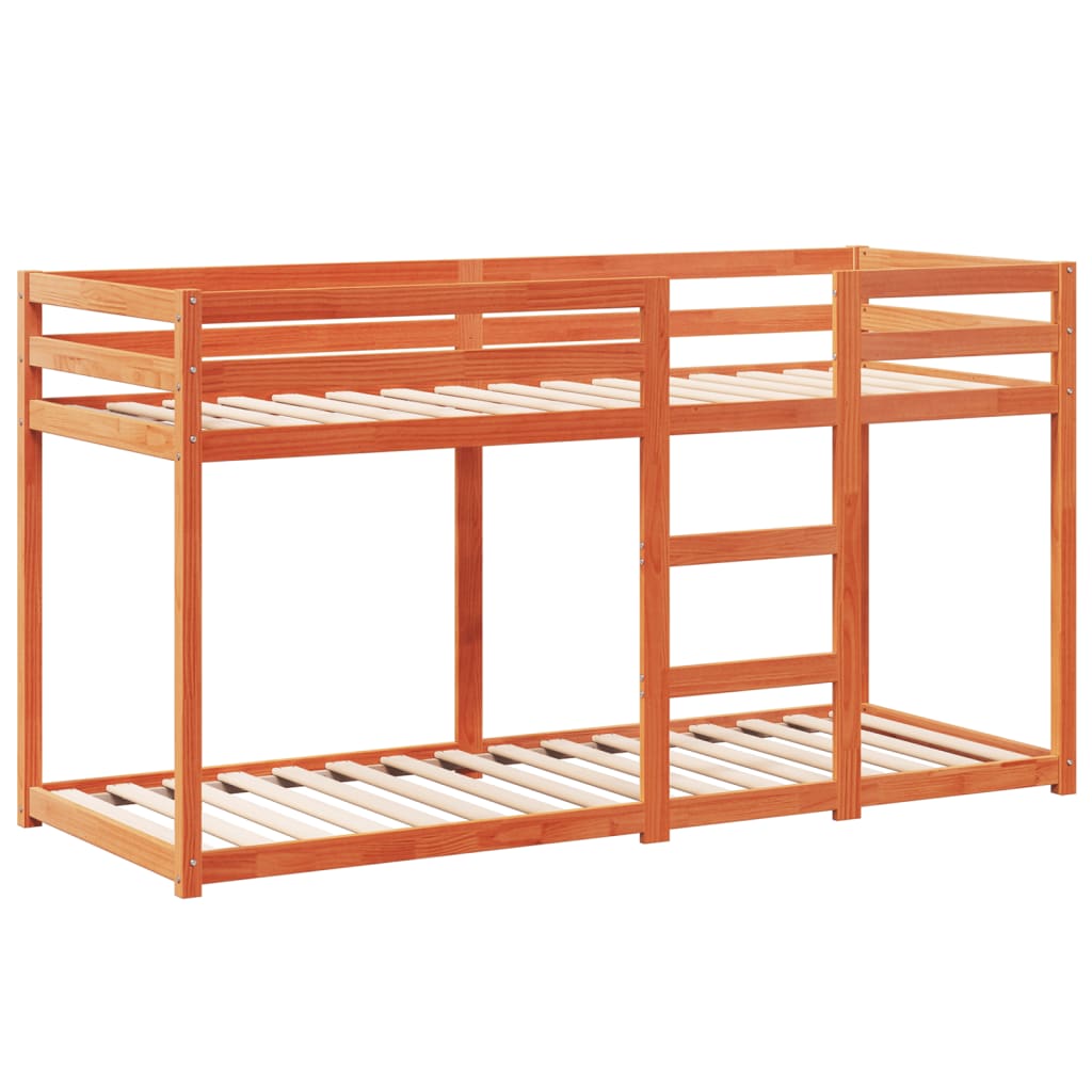 Bunk Bed without Mattress Wax Brown 90x190 cm Single Solid Wood Pine