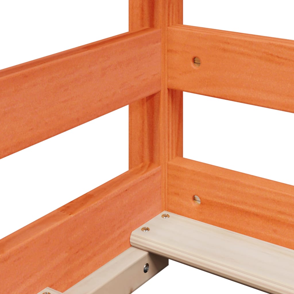 Bunk Bed without Mattress Wax Brown 90x190 cm Single Solid Wood Pine