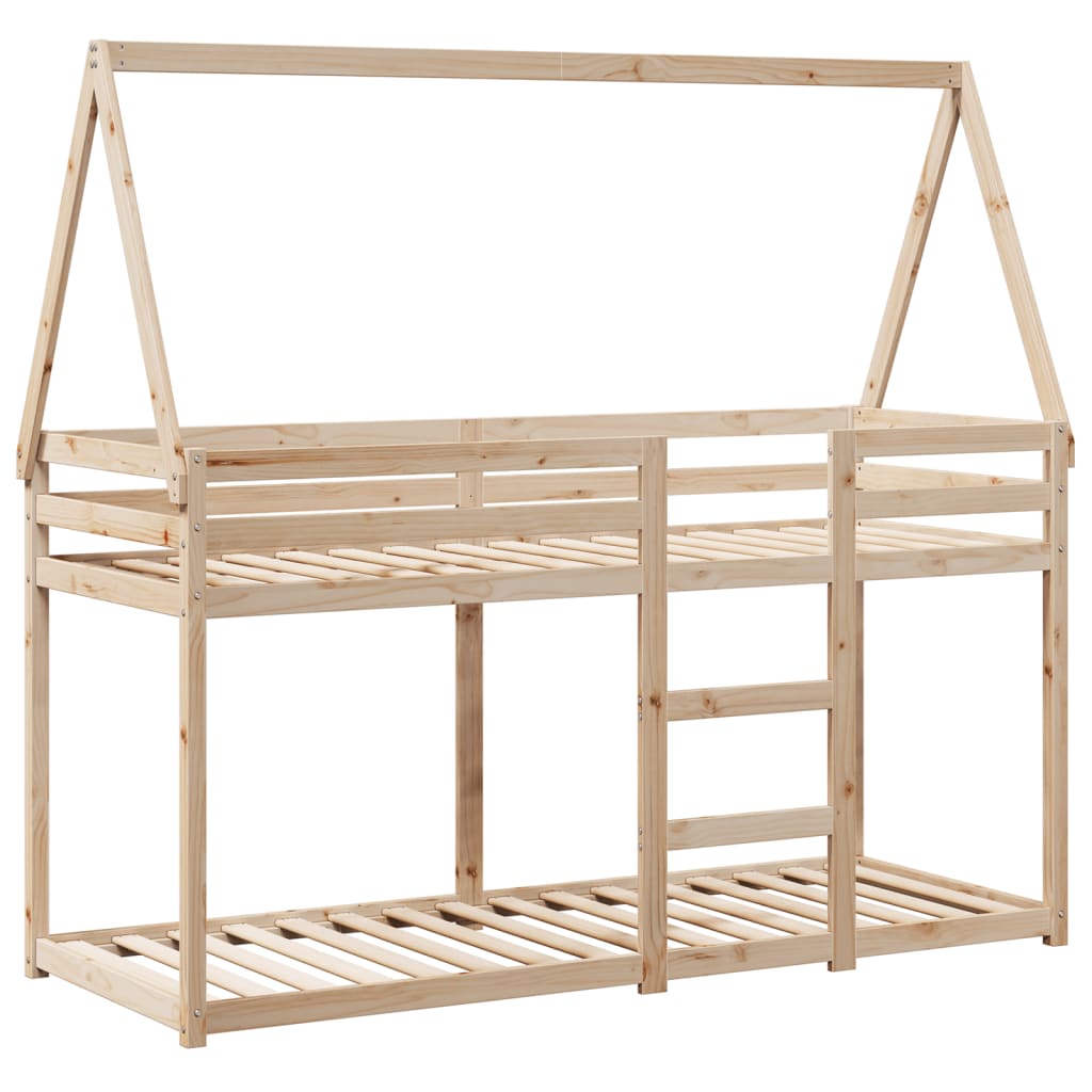 vidaXL Bunk Bed without Mattress 90x190 cm Single Solid Wood Pine