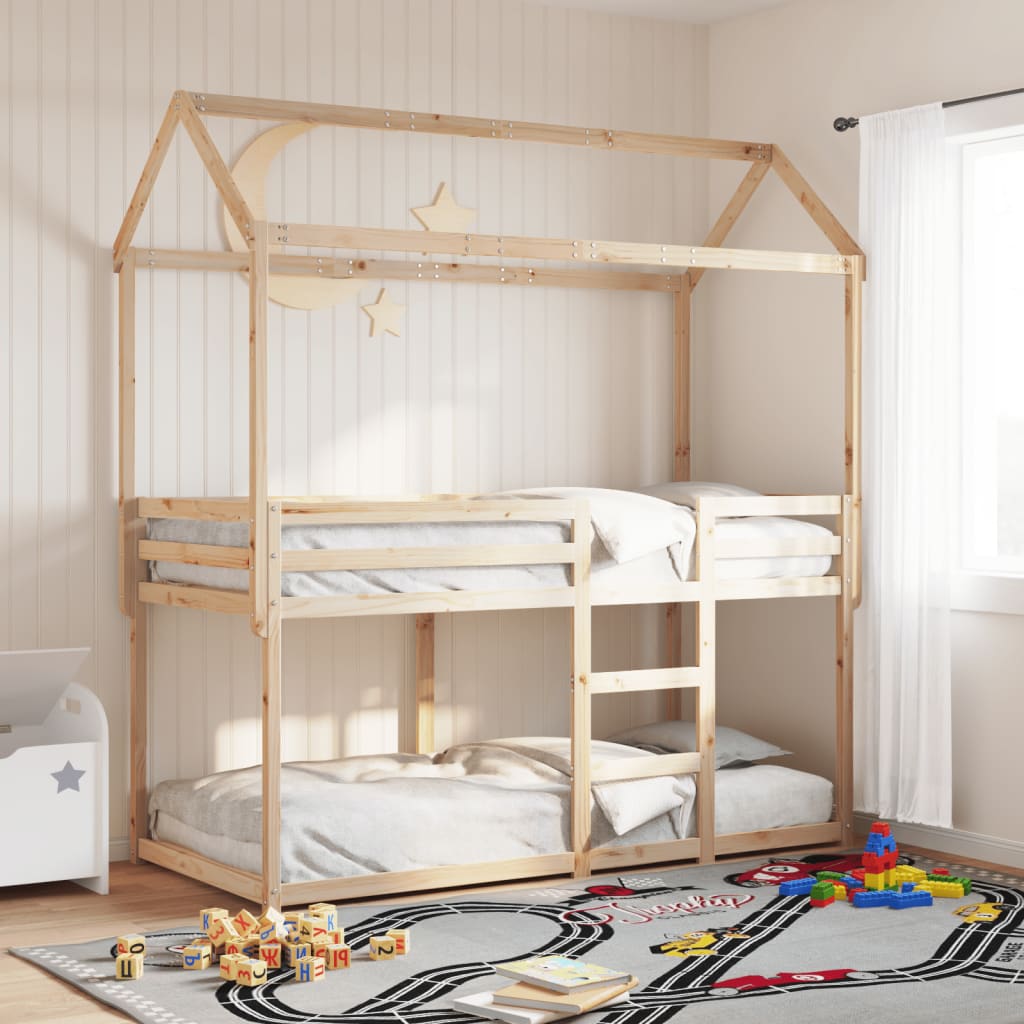 vidaXL Bunk Bed without Mattress 90x200 cm Solid Wood Pine