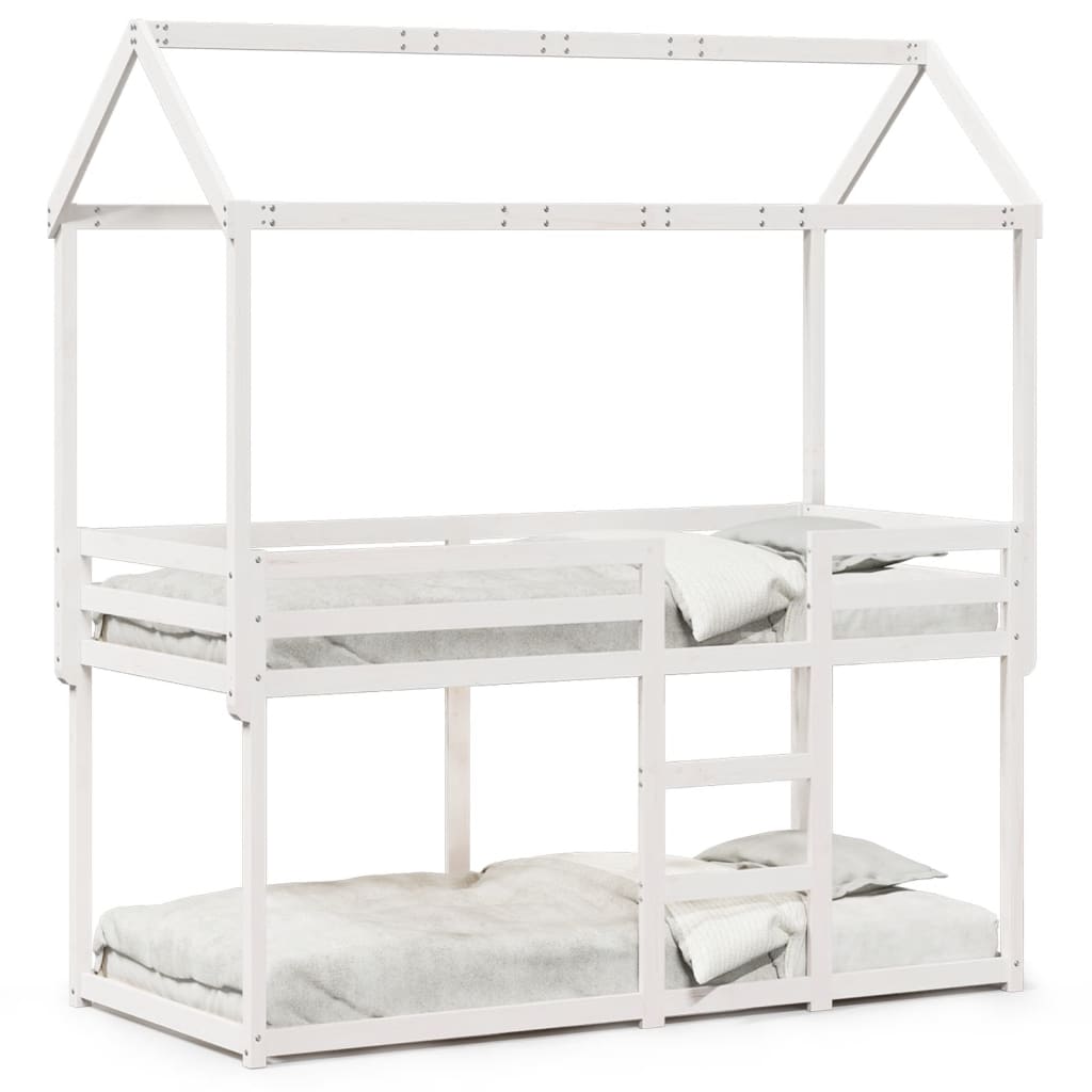 vidaXL Bunk Bed without Mattress White 90x200 cm Solid Wood Pine