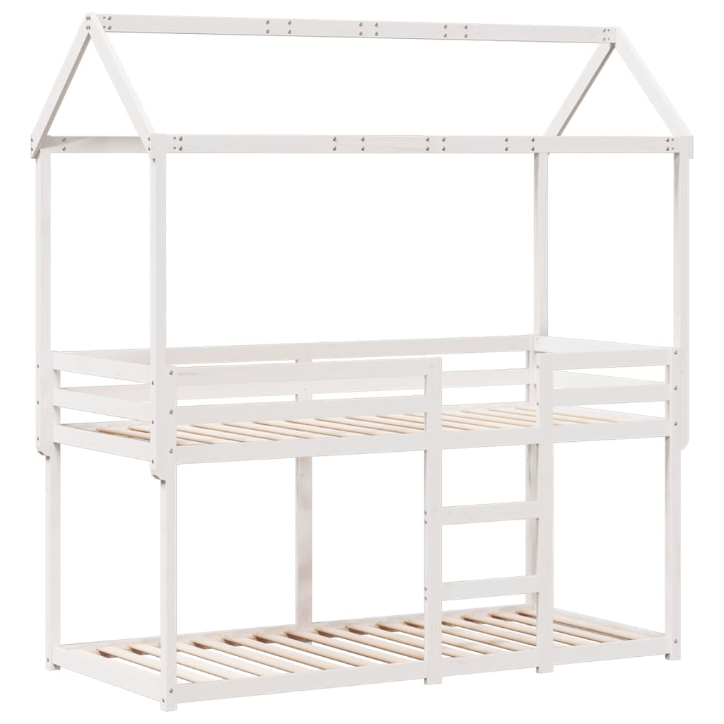 vidaXL Bunk Bed without Mattress White 90x200 cm Solid Wood Pine