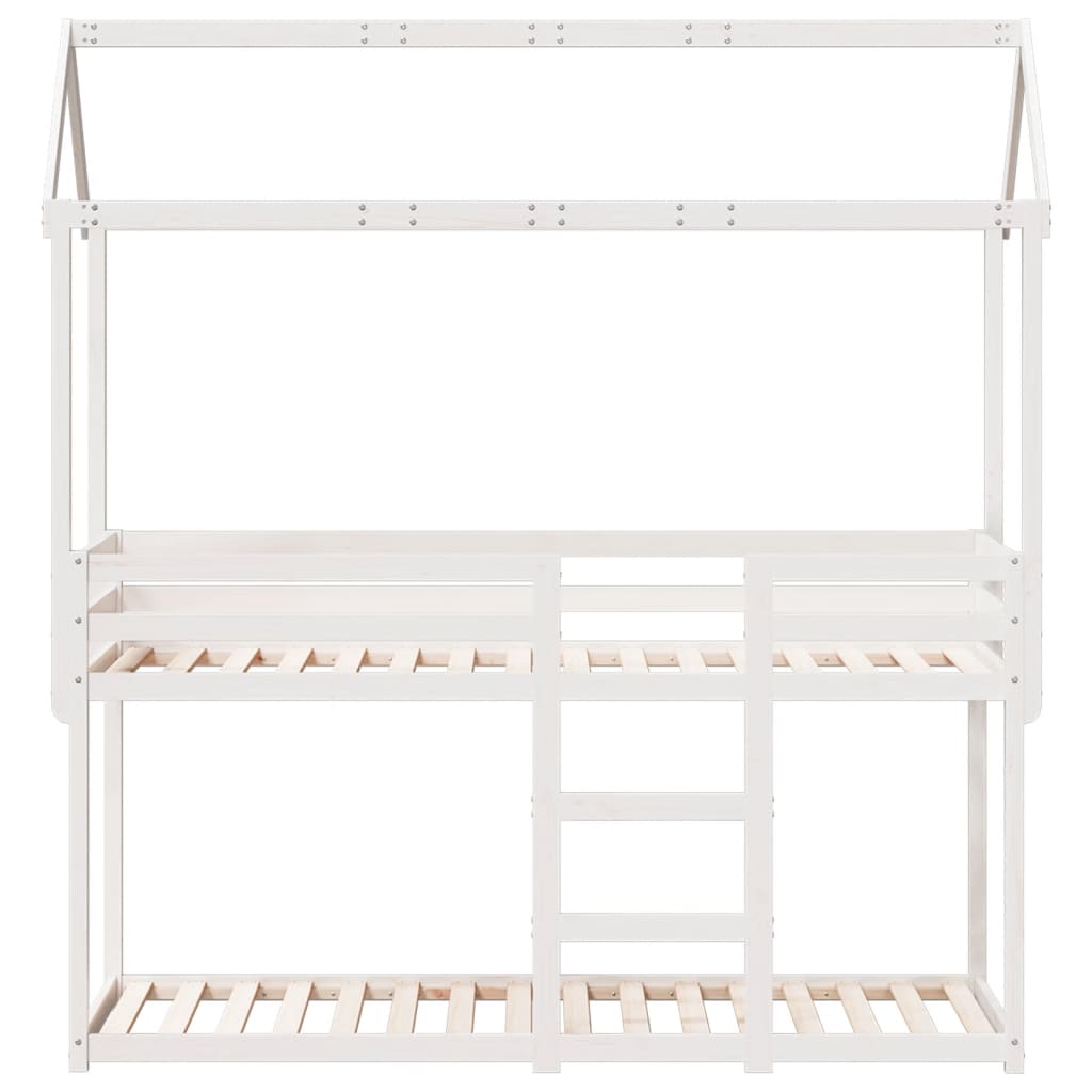 vidaXL Bunk Bed without Mattress White 90x200 cm Solid Wood Pine