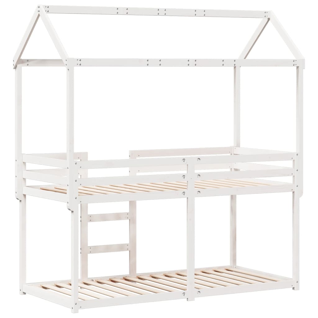 vidaXL Bunk Bed without Mattress White 90x200 cm Solid Wood Pine