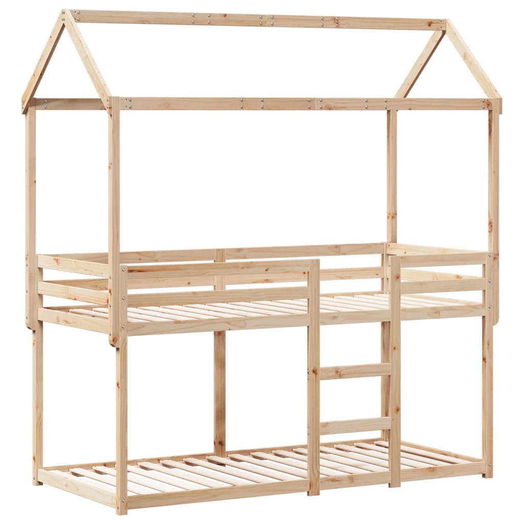 Bunk Bed without Mattress 90x200 cm Solid Wood Pine