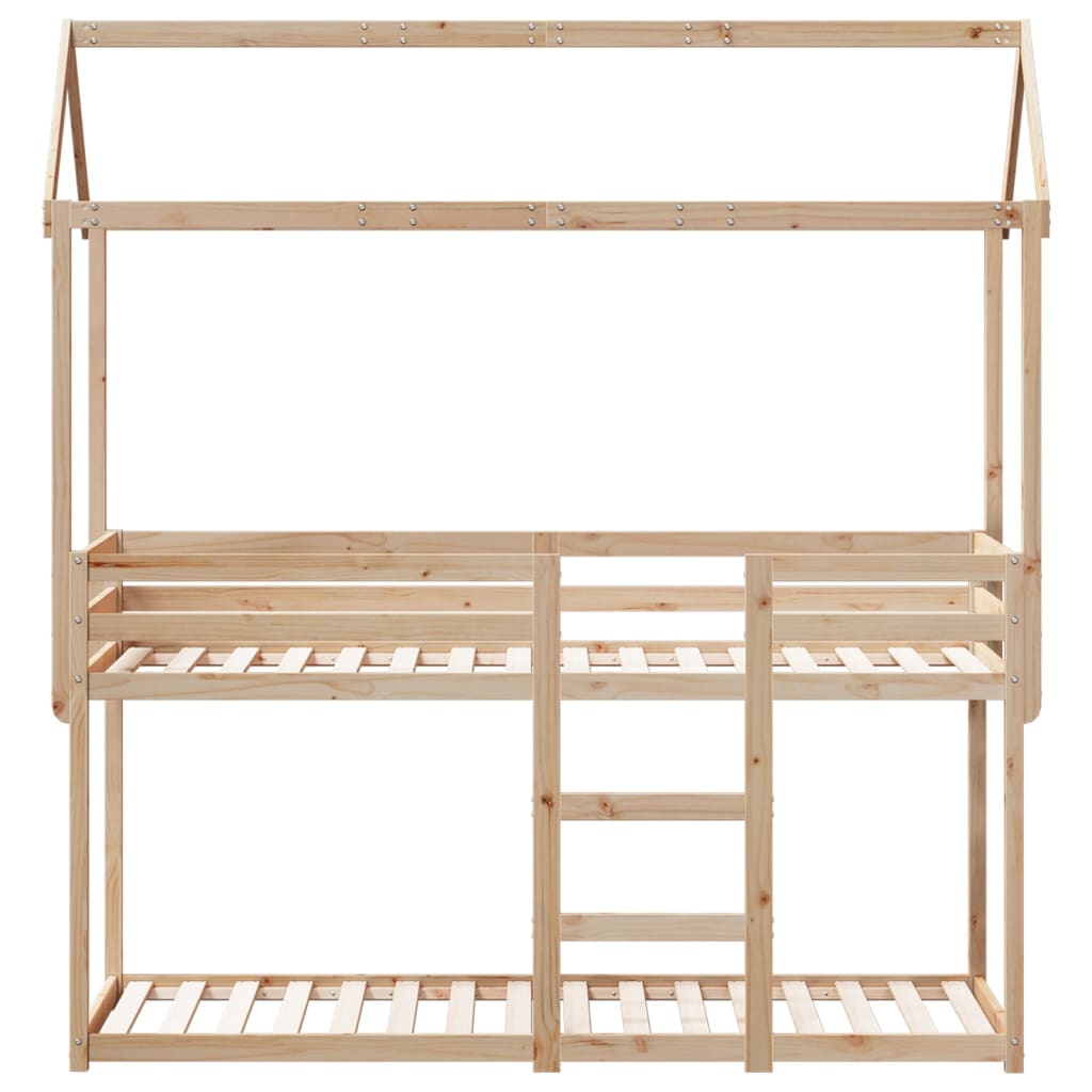 Bunk Bed without Mattress 90x200 cm Solid Wood Pine