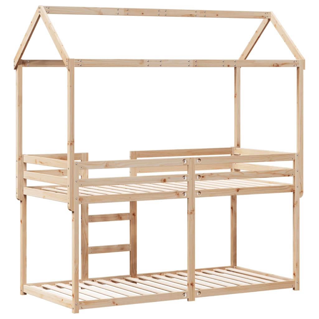 Bunk Bed without Mattress 90x200 cm Solid Wood Pine