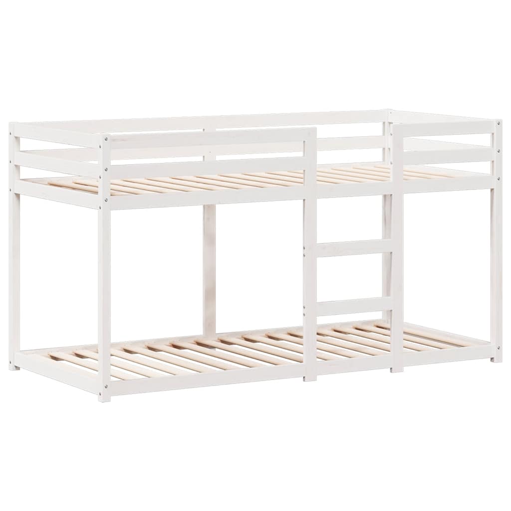 Bunk Bed without Mattress White 90x200 cm Solid Wood Pine